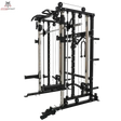 Force USA G3 V2 All-In-One Trainer – Schrägansicht mit Multipresse, Seilzügen und Hantelscheibenhaltern