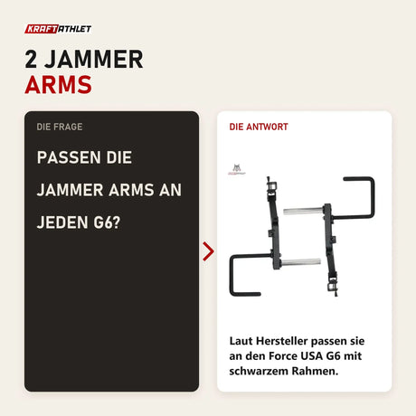 Frage und Antwort zu Force USA G6 Jammer Arms: Passen die Jammer Arms an jeden G6?