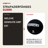 Frage und Antwort zu Force USA Medizinball 9 kg: Welche Gewichte gibt es?