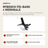 Force USA MyBench FID-Bank mit 4 Merkmalen: Beinstrecker-Aufsatz inklusive, Bizeps-Aufsatz inklusive, Für olympische und Standard-Scheiben, Bis 320 kg belastbar