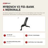 Force USA MyBench V2 FID-Bank mit 4 Merkmalen: -15° bis 80°, Sitz mit 3 Positionen, Leg Developer inklusive, Scottcurl-Pult inklusive