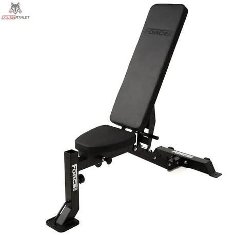 Force USA MyBench V2 FID-Bank mit aufgestellter Rückenlehne, Schrägansicht