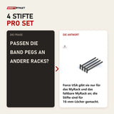 Frage und Antwort zu Force USA MyRack Band Pegs: Passen die Band Pegs an andere Racks?