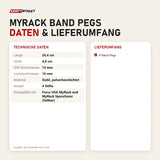 Technische Daten und Lieferumfang von Force USA MyRack Band Pegs als Tabelle