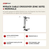Force USA MyRack Cable Crossover (eine Seite) mit 4 Merkmalen: 28 Rollenpositionen, Übersetzung 2:1, Klappbare Fußplatte für Rudern, Für Standard- und Olympia-Scheiben