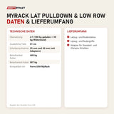 Technische Daten und Lieferumfang von Force USA MyRack Lat Pulldown & Low Row als Tabelle