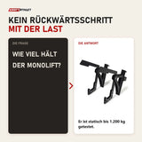 Frage und Antwort zu Force USA MyRack Monolift (Paar): Wie viel hält der Monolift?