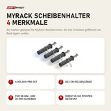 Force USA MyRack Scheibenhalter mit 4 Merkmalen: 4 Hülsen pro Set, 20,3 cm Hülsenlänge, Für 50-mm- und 32-mm-Scheiben, Direkt in die Pfosten gesteckt