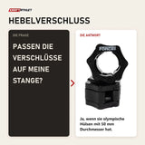 Frage und Antwort zu Force USA Olympic Quick Lock Collars: Passen die Verschlüsse auf meine Stange?