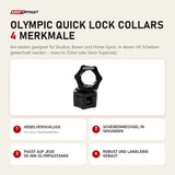 Force USA Olympic Quick Lock Collars mit 4 Merkmalen: Hebelverschluss, Scheibenwechsel in Sekunden, Passt auf jede 50-mm-Olympiastange, Robust und langlebig gebaut