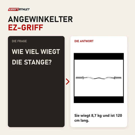 Frage und Antwort zu Force USA Olympische Z-Stange: Wie viel wiegt die Stange?
