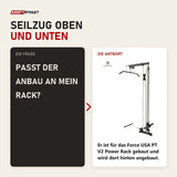 Frage und Antwort zu Force USA PT V2 Lat Attachment: Passt der Anbau an mein Rack?