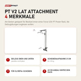 Force USA PT V2 Lat Attachment mit 4 Merkmalen: Seilzug oben und unten, Scheibenaufnahme 21 cm, Für Olympia-Scheiben, 45 cm Anbau hinter dem Rack