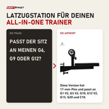 Frage und Antwort zu Force USA Sitz für Latzug: Passt der Sitz an meinen G6, G9 oder G12?