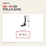Maßbild Force USA Ski Trainer mit Plattform: Stellfläche 120 × 59 cm, Höhe 214 cm