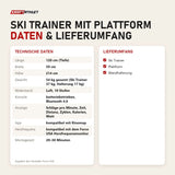 Technische Daten und Lieferumfang von Force USA Ski Trainer mit Plattform als Tabelle