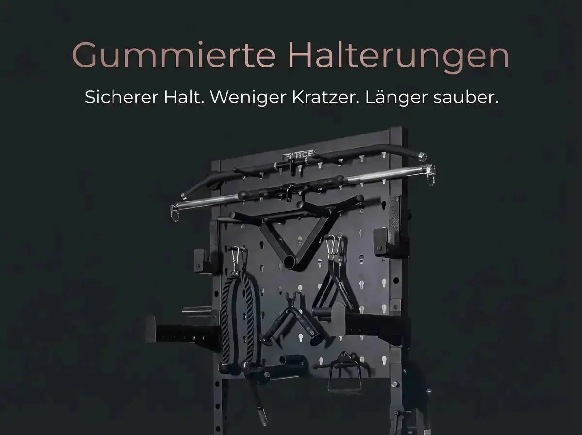 Force USA Storage Rack Pro Zubehörregal, Regal invertierte Halterungen Detail