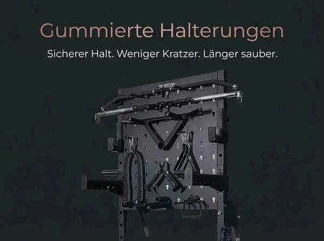 Force USA Storage Rack Pro Zubehörregal, Regal invertierte Halterungen Detail