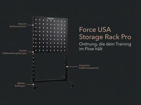 Force USA Storage Rack Pro Zubehörregal, Regal Diagramm Abmessungen Grafik