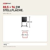 Maßbild Force USA Storage Rack Pro Zubehörregal: Stellfläche 80,5 × 96 cm, Höhe 180,2 cm