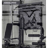 Force USA Storage Rack Pro Zubehörregal, Regal Studio Installation Schrägansicht