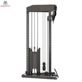Force USA Tandem Tower Kabelturm in Frontansicht mit Gewichtsstapel und Fußplatte