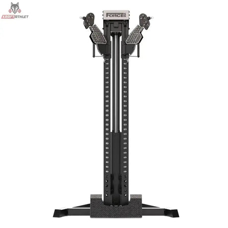 Force USA Tandem Tower Kabelturm in Seitenansicht mit ausgeklappten Seilzugarmen oben