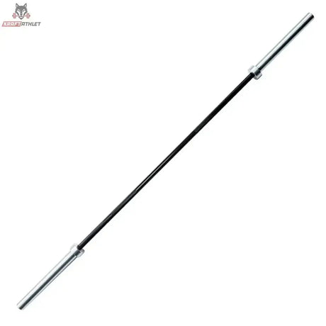 Force USA The Gunner Barbell V2 in voller Länge, schwarze Stange mit silbernen Hülsen