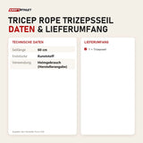 Technische Daten und Lieferumfang von Force USA Tricep Rope Trizepsseil als Tabelle