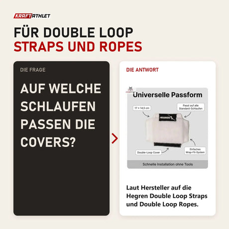 Frage und Antwort zu Hegren Double Loop Covers: Auf welche Schlaufen passen die Covers?
