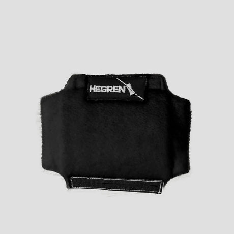 Hegren Double Loop Covers in Schwarz, einzelner Bezug mit Klettverschluss in der Frontansicht