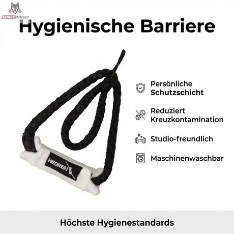 Hegren Double Loop Covers, Grafik zur persönlichen Nutzung mit weißem Bezug an schwarzer Schlaufe