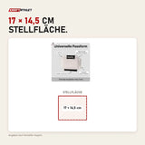 Maßbild Hegren Double Loop Covers: Stellfläche 17 × 14,5 cm