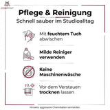 Hegren Double Loop Straps, Infografik zu Pflege und Reinigung