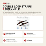Hegren Double Loop Straps mit 4 Merkmalen: Zwei Schlaufen, Gepolstert, Verbindungsseil, 5 Farben