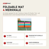 Hegren Foldable Mat mit 4 Merkmalen: Faltbar, Tragegurt mit Schnalle, 10 cm dick, Kunstlederbezug