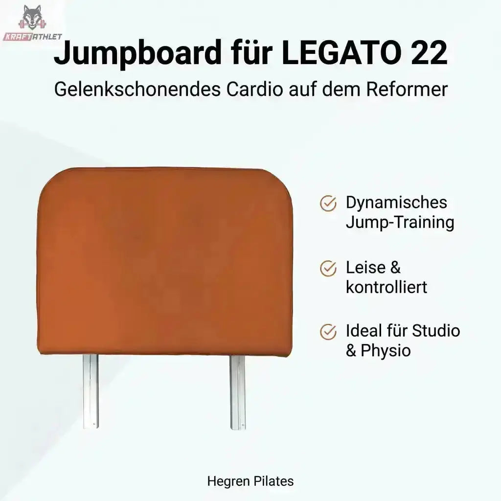 Hegren Jumpboard LEGATO in Orange freigestellt mit Einsatzbereichen