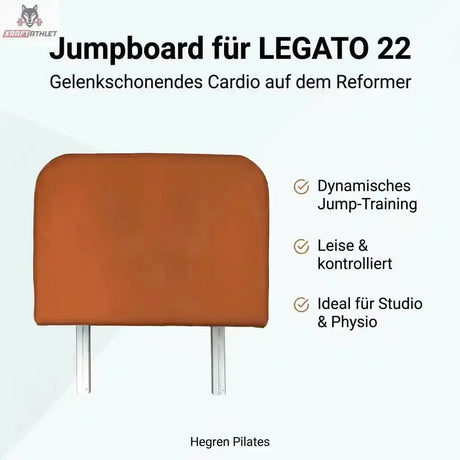 Hegren Jumpboard LEGATO in Orange freigestellt mit Einsatzbereichen