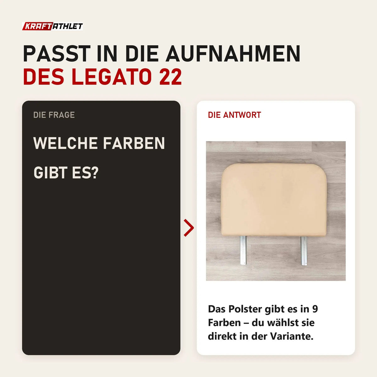 Frage und Antwort zu Hegren Jumpboard LEGATO: Welche Farben gibt es?