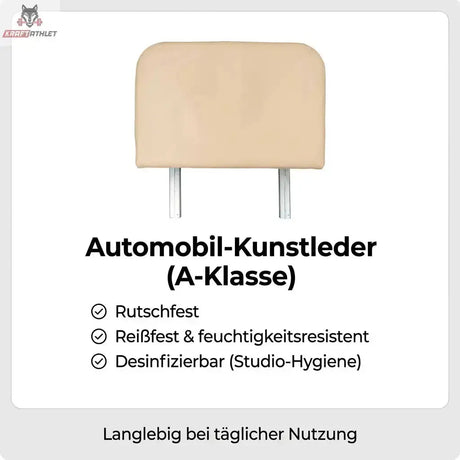 Hegren Jumpboard LEGATO in Beige mit Hinweis auf das Kunstleder