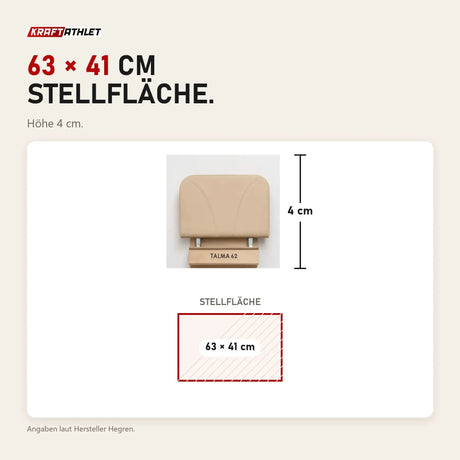 Maßbild Hegren Jumpboard TALMA: Stellfläche 63 × 41 cm, Höhe 4 cm