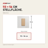 Maßbild Hegren Mat Converter TALMA: Stellfläche 113 × 56 cm, Höhe 8 cm