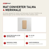 Hegren Mat Converter TALMA mit 4 Merkmalen: Macht den TALMA 62 zur Mattenfläche, 113 × 56 cm, Birkenholz innen, Kunstlederbezug