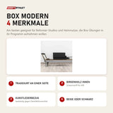 Hegren Pilates Box Modern mit 4 Merkmalen: Tragegurt an einer Seite, Birkenholz innen, Kunstlederbezug, Beige oder Schwarz
