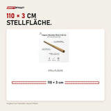 Maßbild Hegren Pilates Stick 1,10 m mit Verbindungsgliedern: Stellfläche 110 × 3 cm