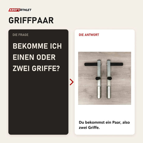 Frage und Antwort zu Hegren Plank Grips TALMA Reformer-Griffe: Bekomme ich einen oder zwei Griffe?