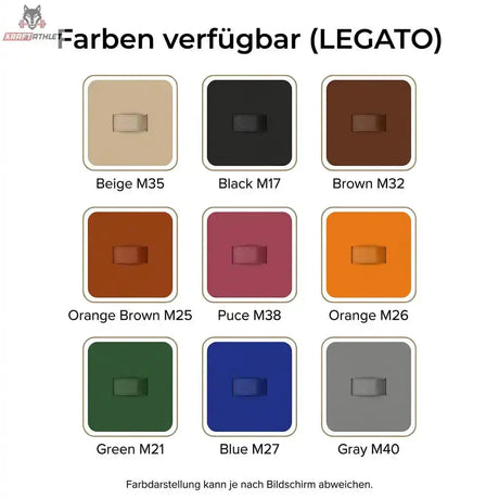 Hegren Platform Pad LEGATO Reformer-Auflage als Farbübersicht aller verfügbaren LEGATO-Farben