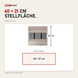 Maßbild Hegren Platform Pad LEGATO Reformer-Auflage: Stellfläche 60 × 21 cm, Höhe 2,5 cm