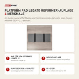 Hegren Platform Pad LEGATO Reformer-Auflage mit 4 Merkmalen: Nur für den Reformer LEGATO 22, Weiche Auflage, Kunstleder in A-Qualität, 60 × 21 cm