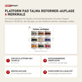 Hegren Platform Pad TALMA Reformer-Auflage mit 4 Merkmalen: Für die Plattform des TALMA 62, Rutschhemmende Oberfläche, Weiche Auflage, Kunstleder in A-Qualität